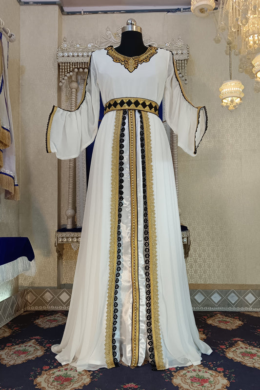 White Islamic Designer Caftan