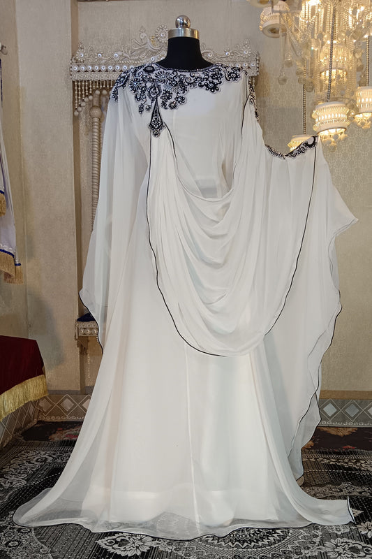 White Dubai Style Kaftan