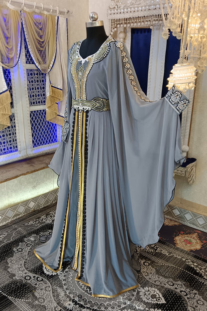 Grey Kaftan Dress