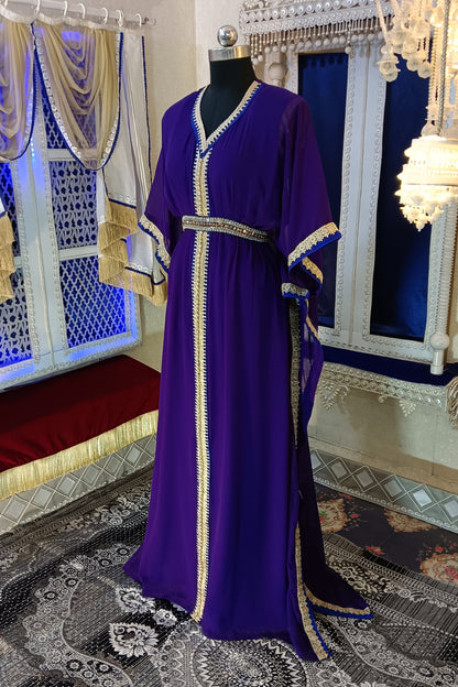 Purple Party Wear Kaftan
