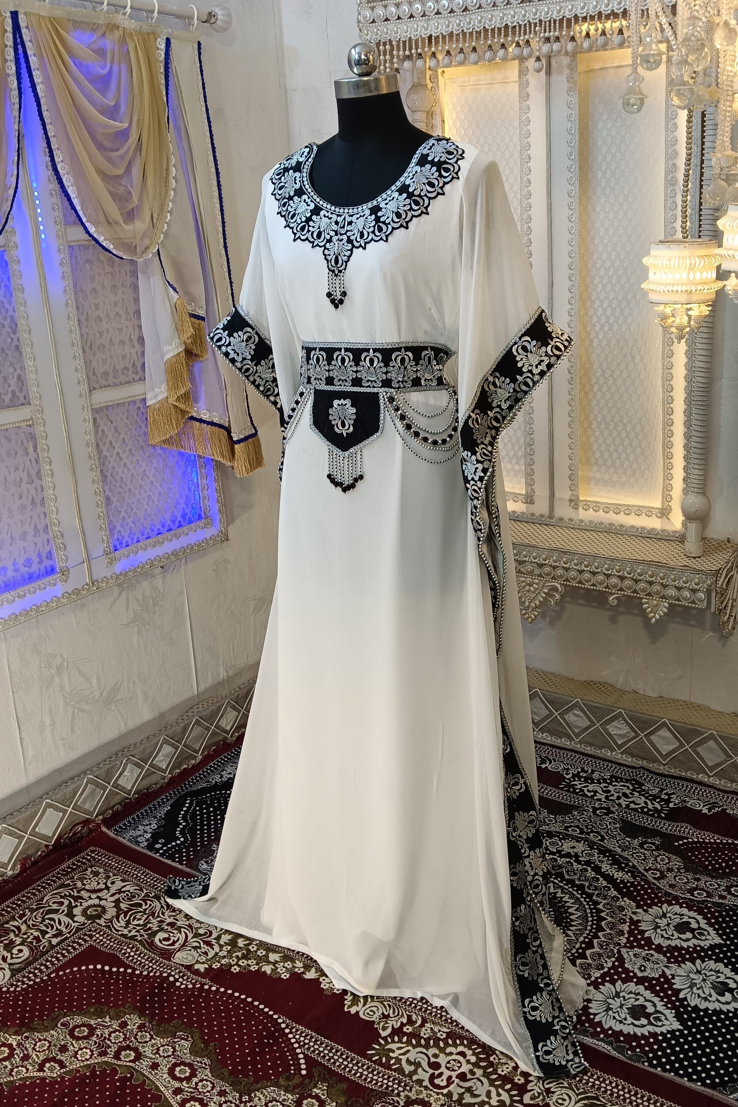 White Arabic Takchita Kaftan