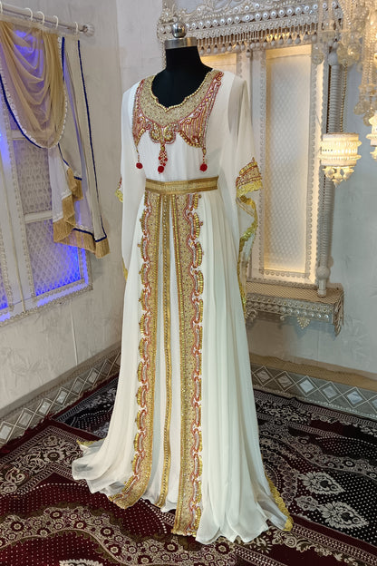 Off White Takchita Kaftan