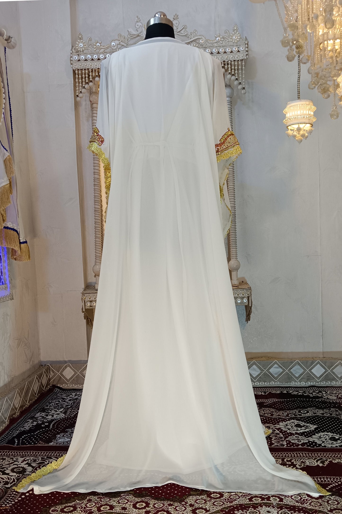 Off White Designer Takchita Kaftan