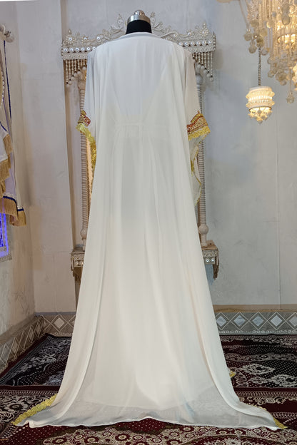 Off White Designer Takchita Kaftan