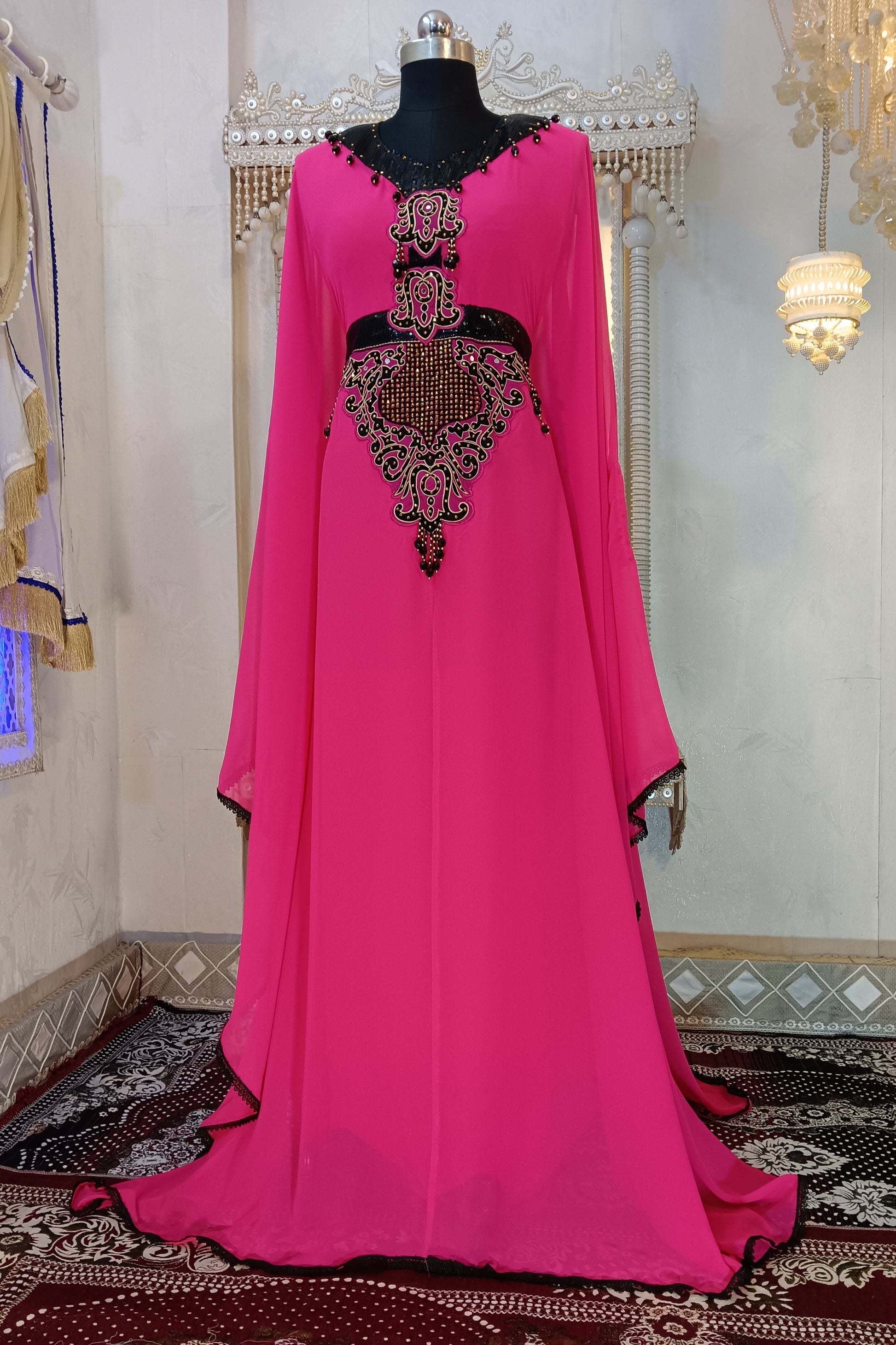 Gulal Pink Designer Caftan Dress
