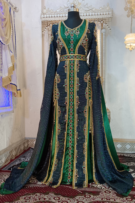 DarkGrey Wedding Moroccan Kaftan