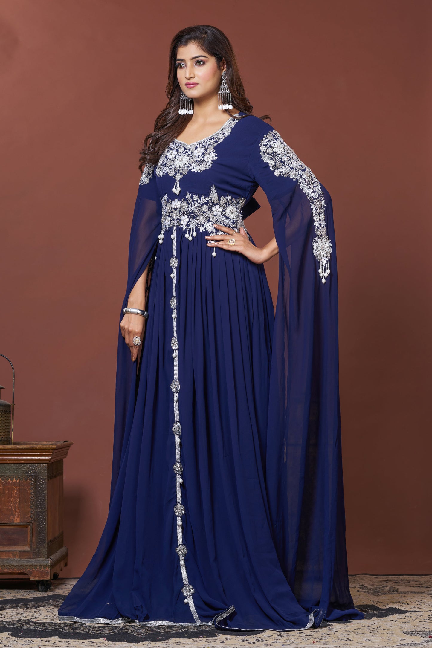 Navy Blue Wedding Kaftan