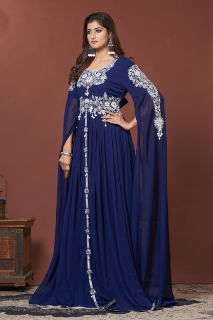 Navy Blue Wedding Kaftan