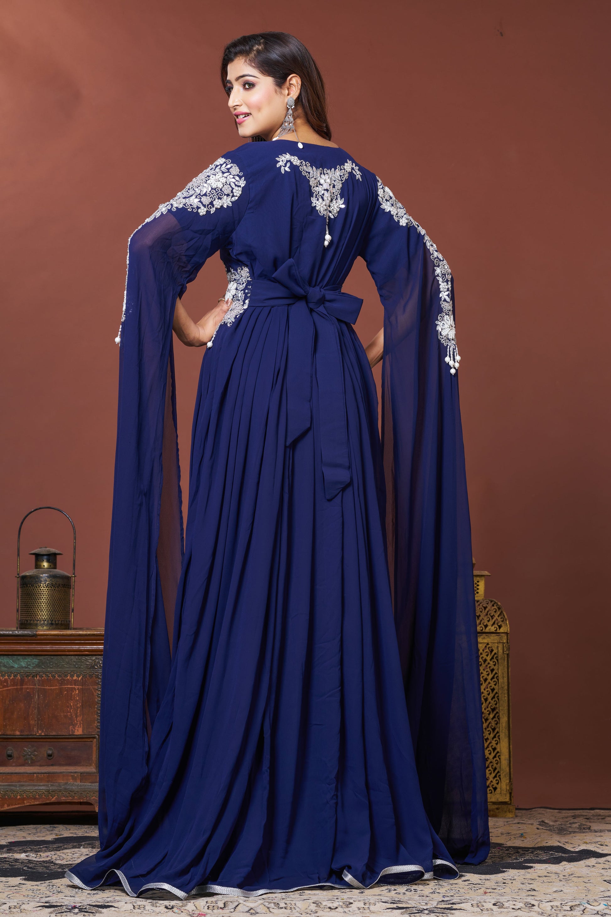 Navy Blue Designer Kaftan