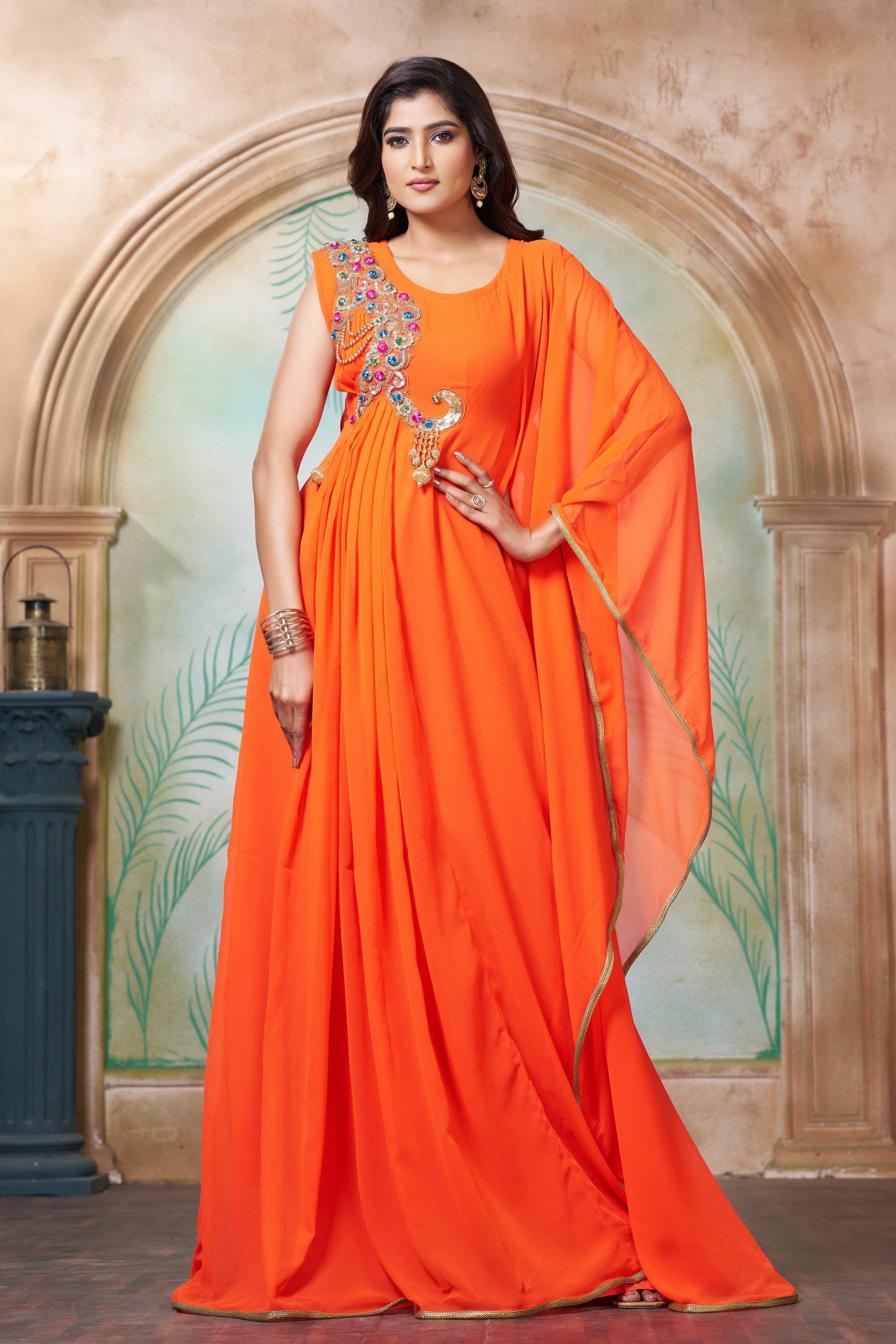 Orange Designer Dress