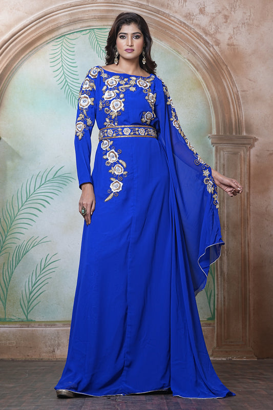 Royal Blue Moroccan Kaftan