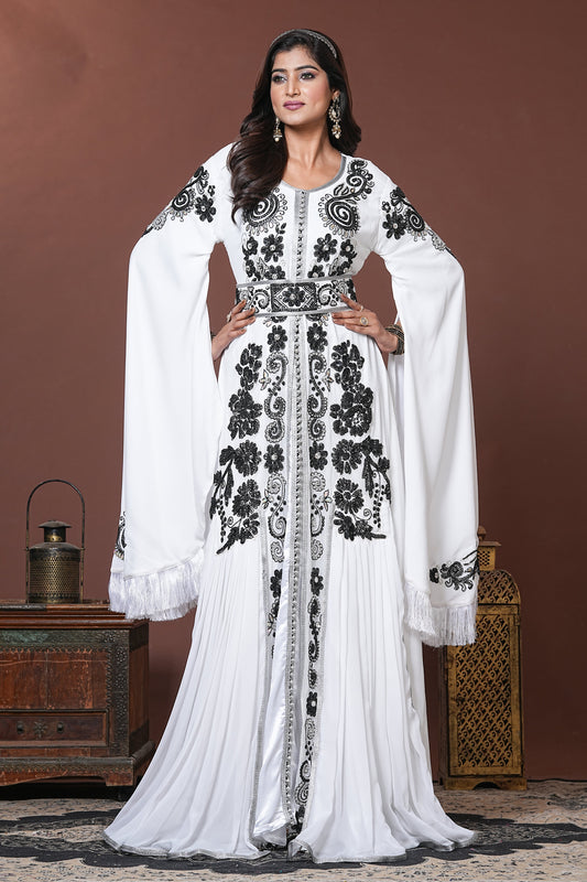 White Moroccan Dress