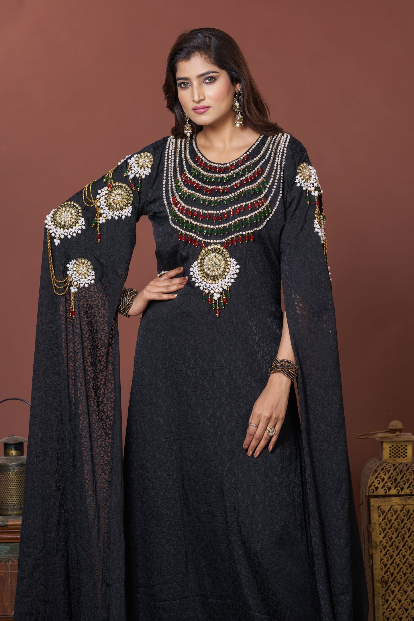 Black Arabic Woman Dress