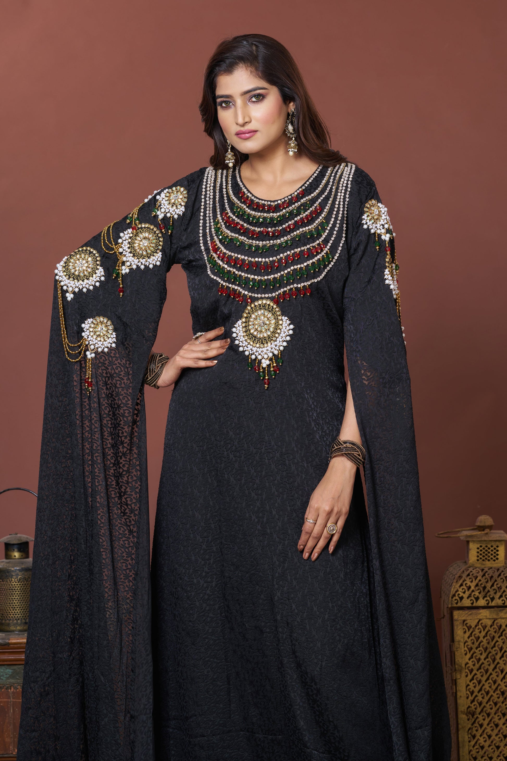 Black Arabic Woman Dress