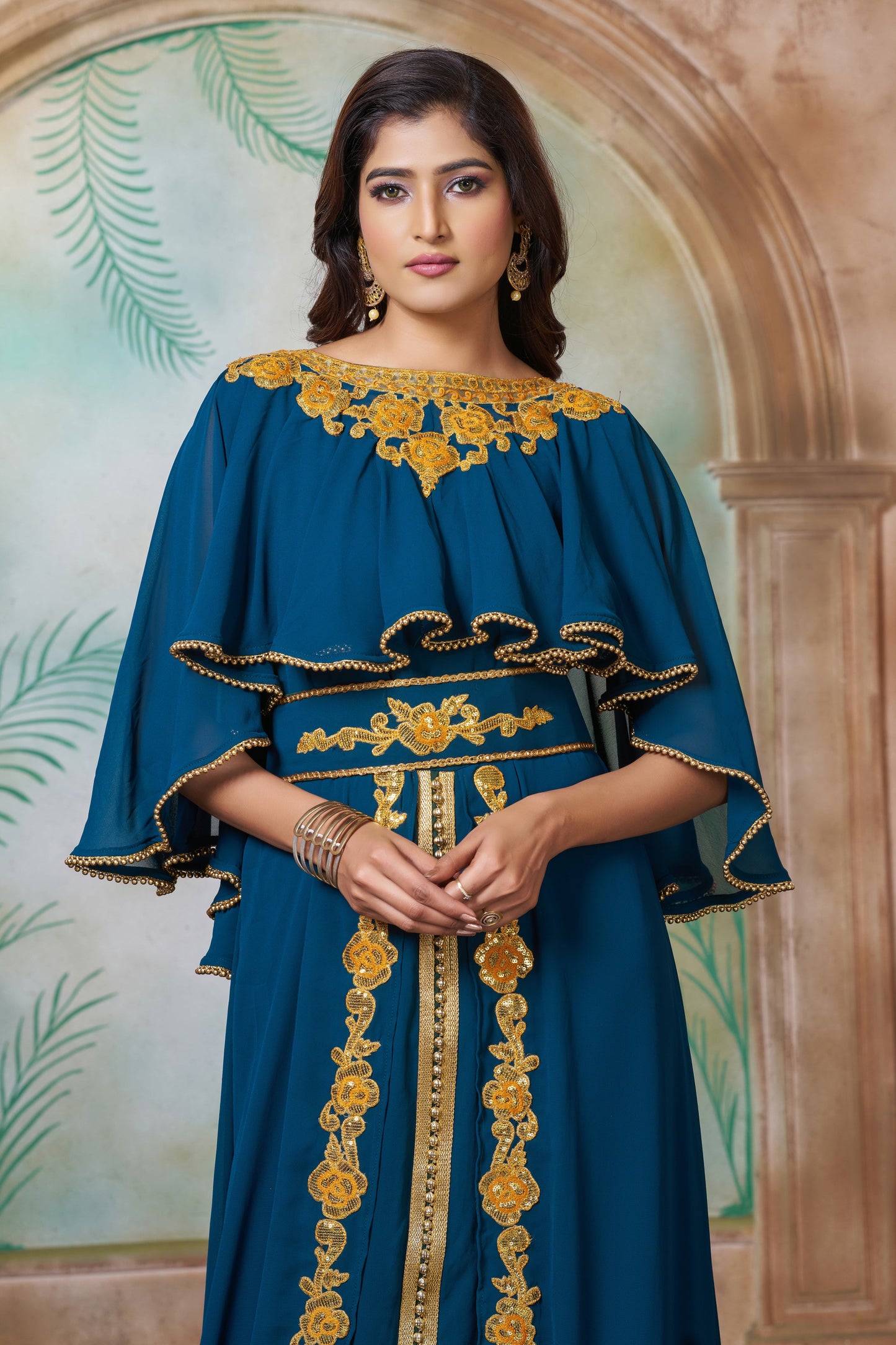 Bottle Green Wedding Kaftan