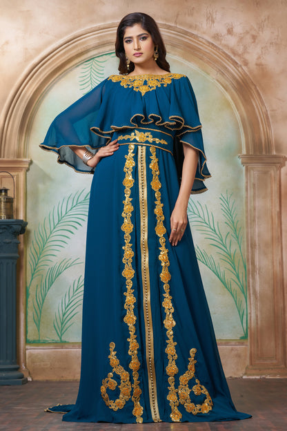 Bottle Green Designer Caftan