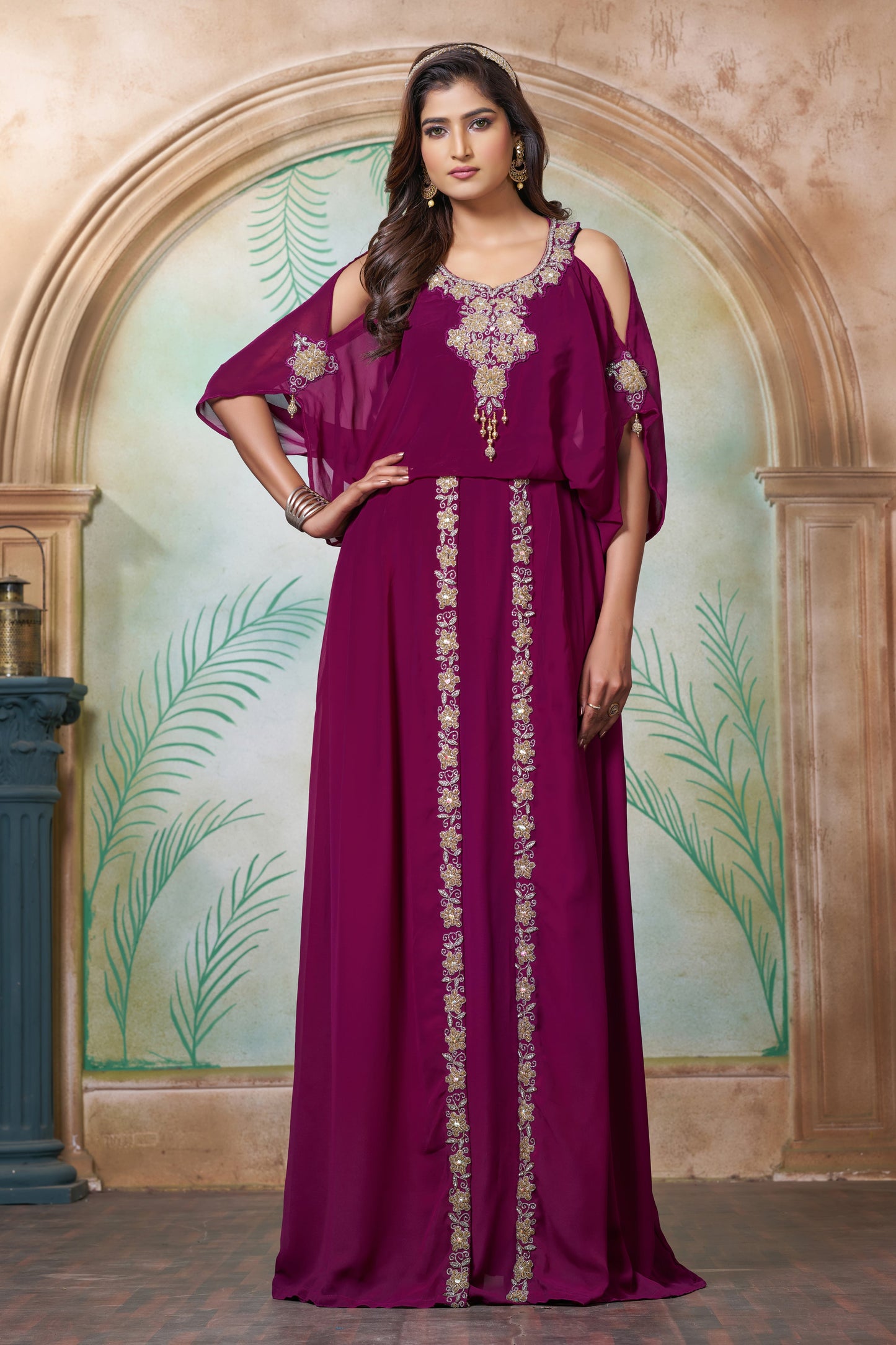 Violet Arabic Kaftan