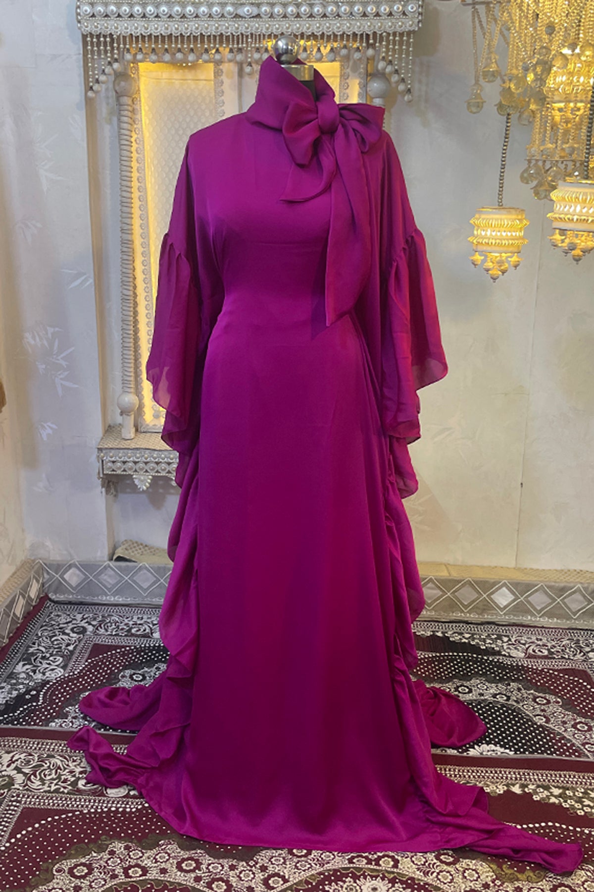Pink Color Wedding Moroccan Kaftan