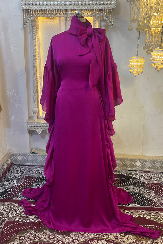 Pink Color Wedding Moroccan Kaftan
