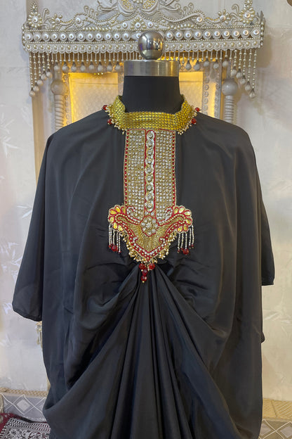 Black Designer Islamic Takchita Kaftan