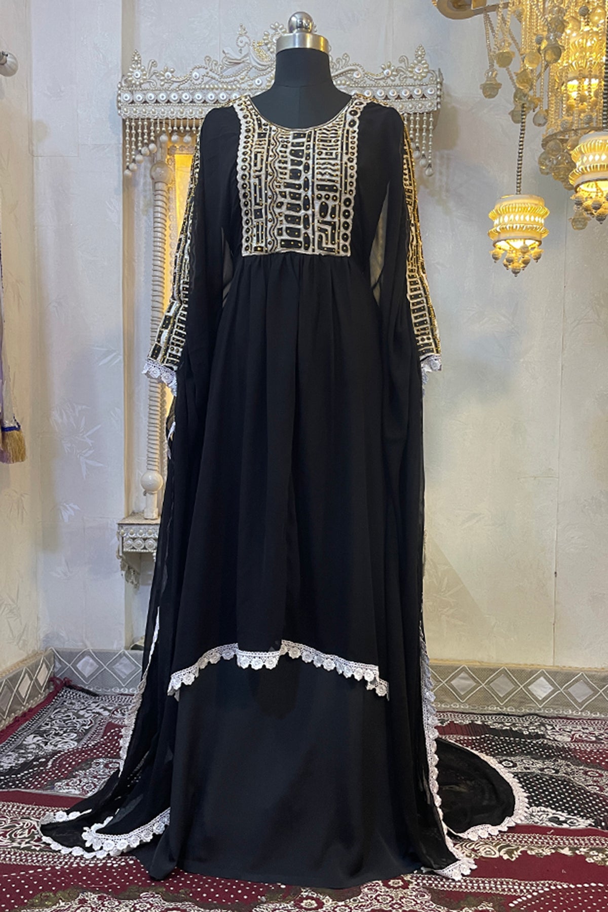 Black Women Kaftan Dress