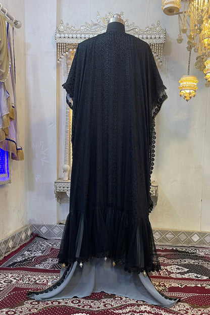 Black Moroccan Kaftan Party Wear Maxi Gown