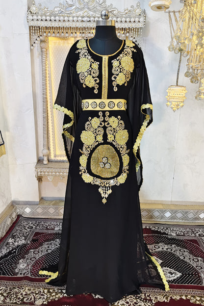 Black Moroccan Kaftan
