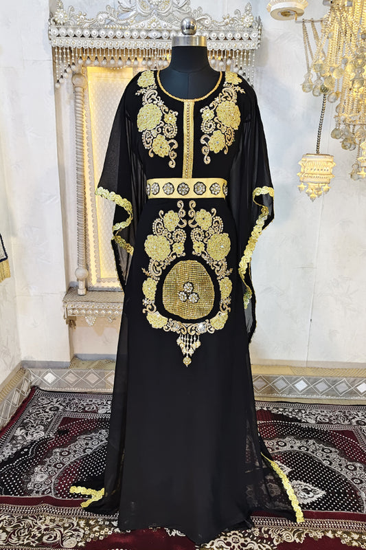 Black Moroccan Kaftan