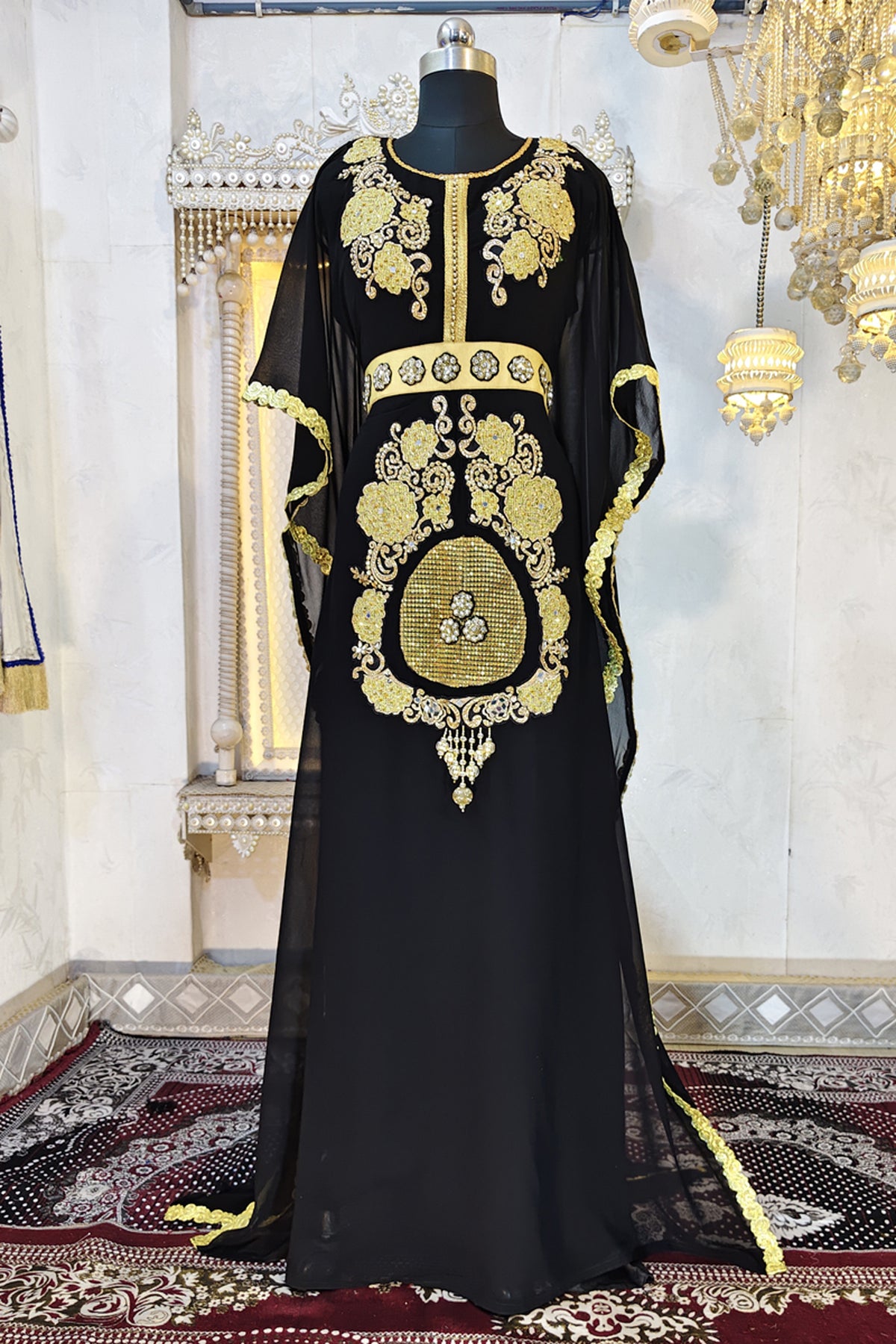 Black Wedding Caftan