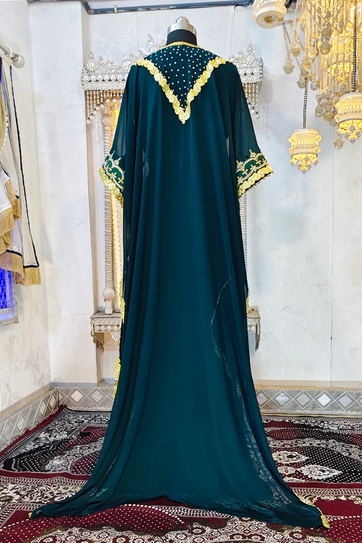Bottle Green Moroccan Kaftan