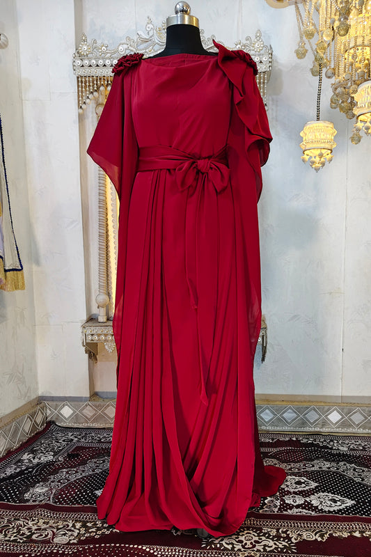 Maroon Georgette Kaftan
