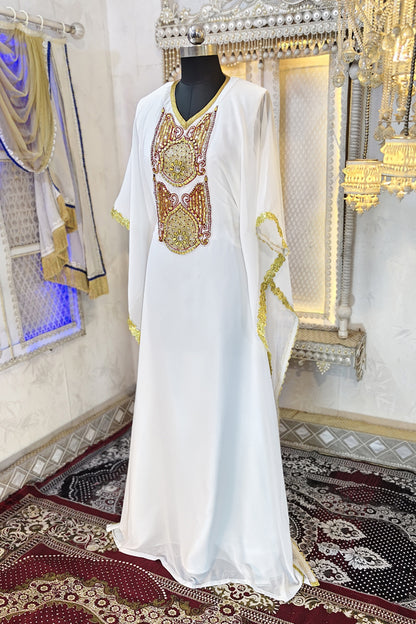 White Wedding Caftan