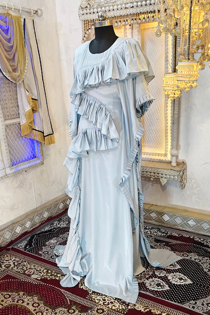 Grey Party Wear Kaftan
