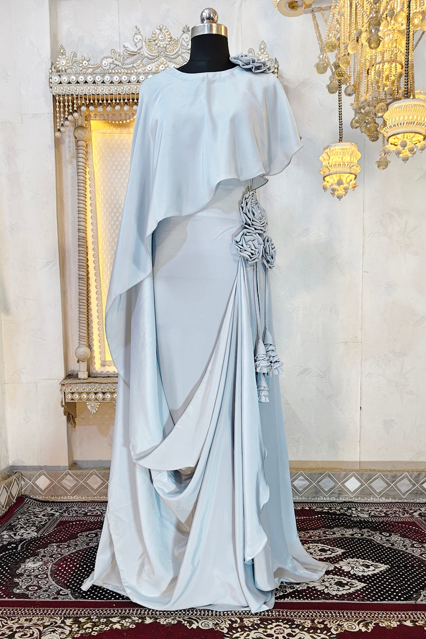 Grey Muslim Maxi Dress