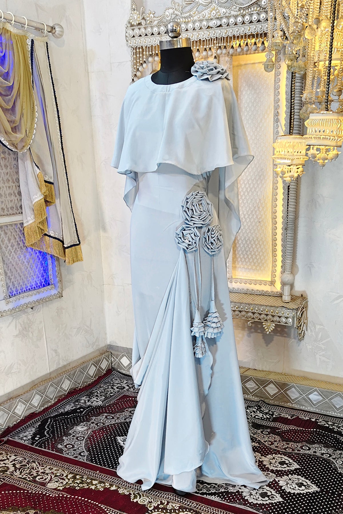 Grey Muslim Maxi Dress