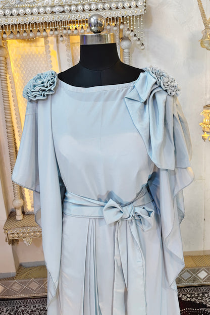 Grey Designer Luxury Dubai Style Kaftan