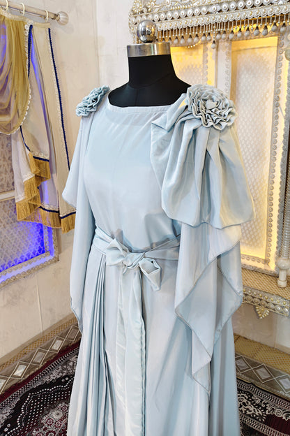 Grey Designer Luxury Dubai Style Kaftan