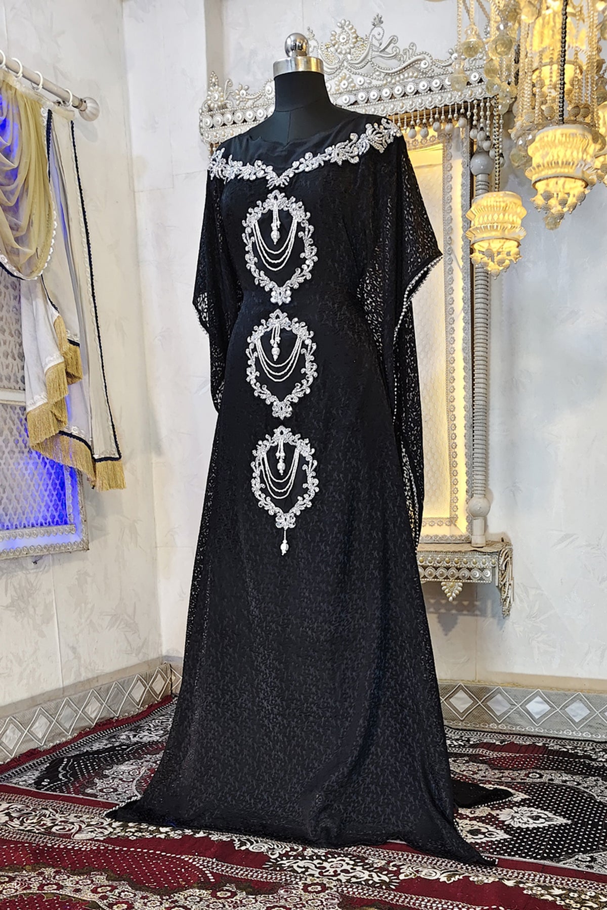 Black Wedding Kaftan