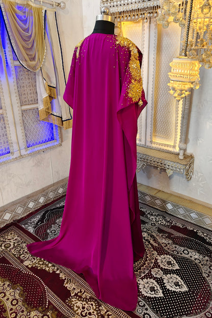 Magenta Luxury Dubai Style Caftan