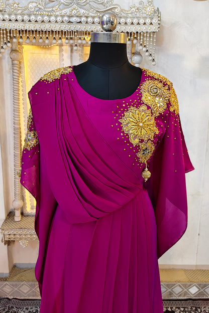Magenta Luxury Dubai Style Caftan