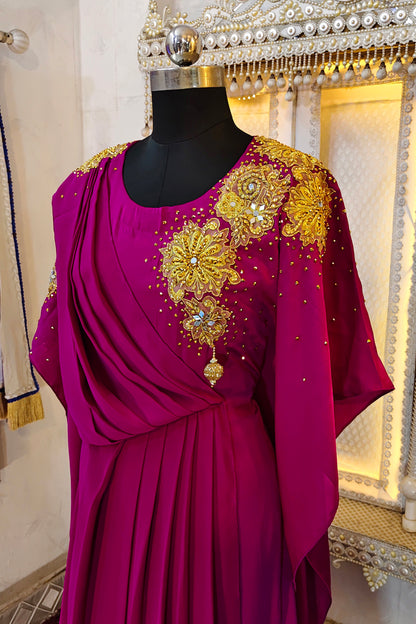 Magenta Luxury Dubai Style Caftan