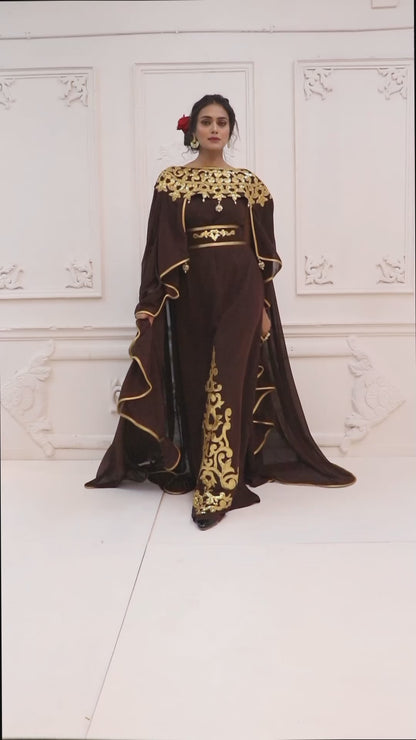 Brown Arabic Israelite Kaftan