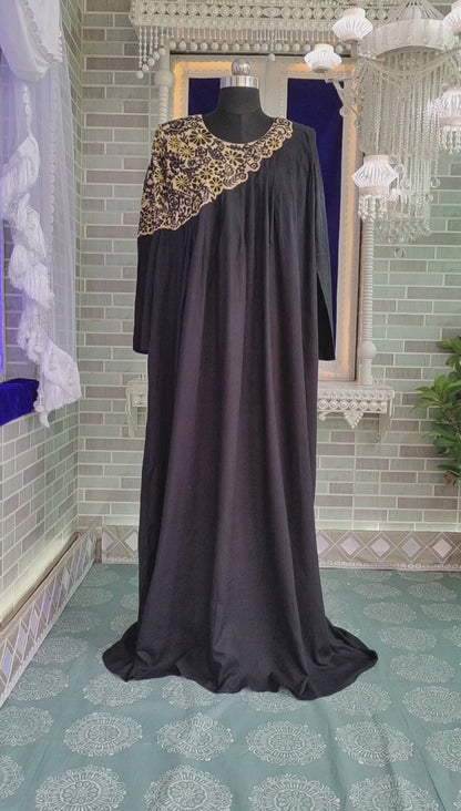 Black Designer Partywear Abaya