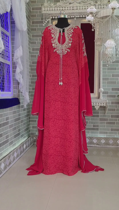 Red Designer Wedding Outfits Kaftan