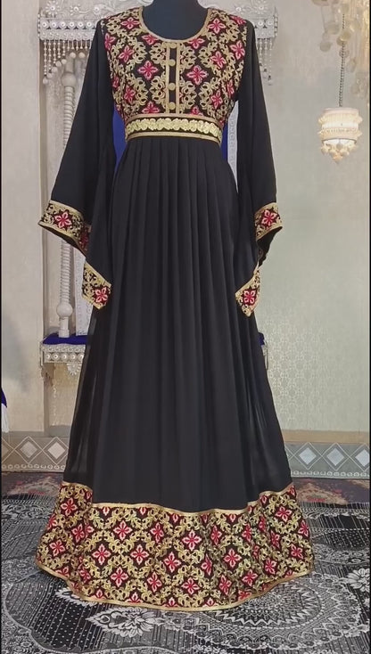 Black Designer Stylish Islamic Takchita Kaftan