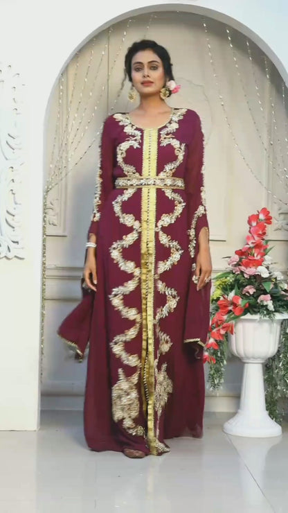 Purple Moroccan Wedding Caftan
