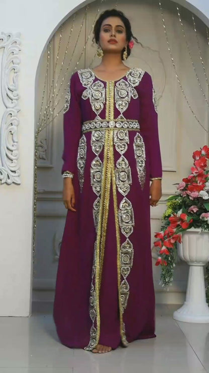 Purple Wedding Designer Kaftan