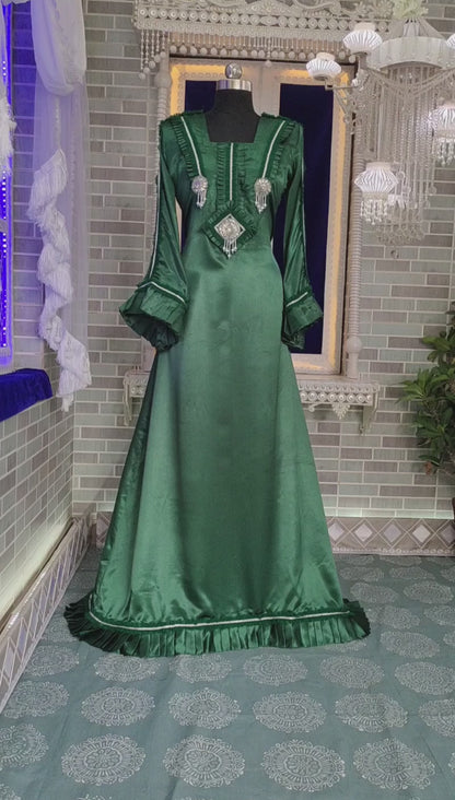 Green African Party Wear Kaftan