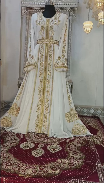 White Moroccan Style Kaftan
