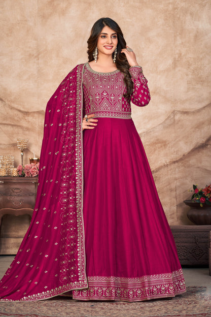 Pink Designer Anarkali Suit